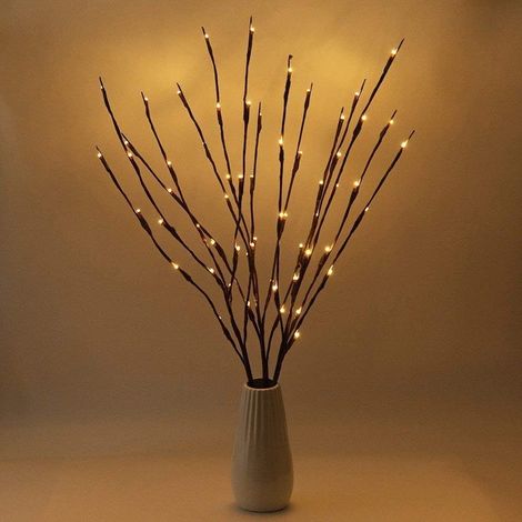 Lot de 3 branches de sapin lumineuses de décoration à LED (76 cm) (1/5)