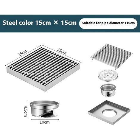 (D1)304 stainless steel floor drain, hotel bathroom large displacement outdoor garden deodorant shower Drains (1/4)