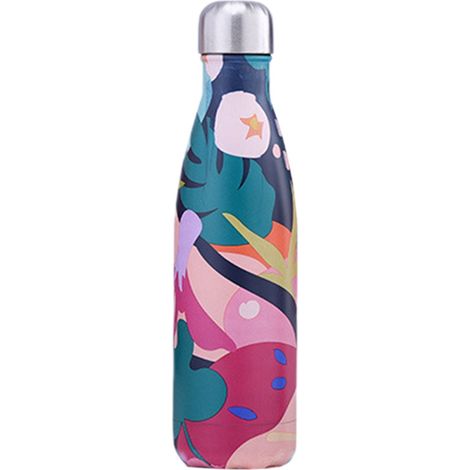 Bouteille À Eau Isolée - Acier Inoxydable Double Paroi - Pour Extérieur Sport Et Voyage - Capacité 500 Ml - Bleu - 1 Pièce (1/5)