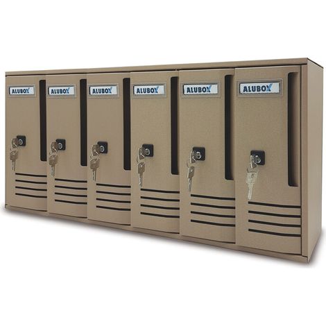 CASSETTA POSTALE ALUBOX CUBO C6 62X17,5X30 SABBIA- 1,0 pz