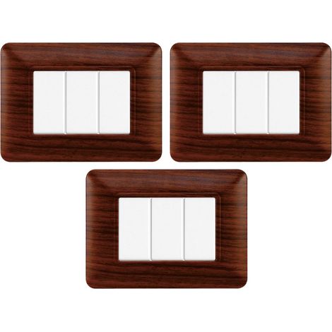 gloca Set 3 Placche Plastica 3P Radica Compatibili Matix (1/4)