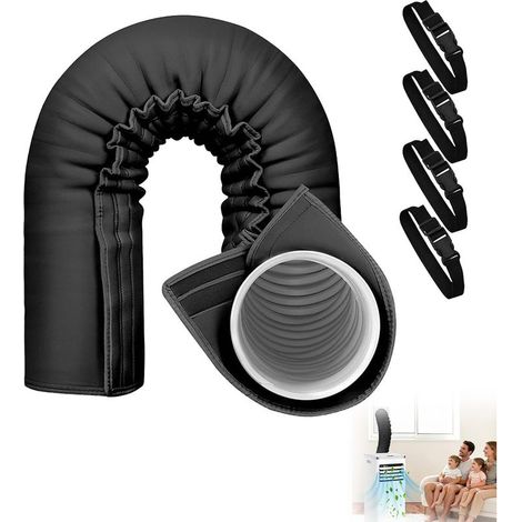 Housse Isolante Pour Tuyau De Climatiseur - 150 X 53 Cm - Usage Interieur Et Exterieur - Noir (1/5)