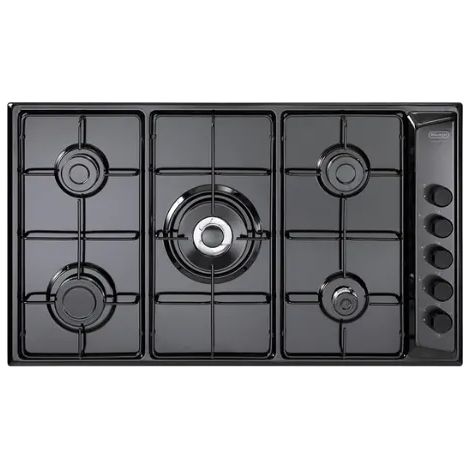 Plaque gaz DeLonghi 59 DD 90 cm 5 brûleurs double couronne - Anthracite