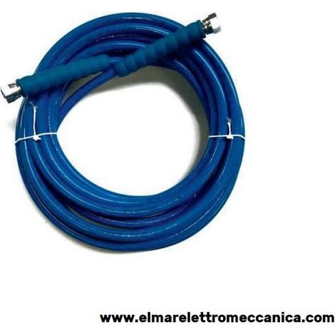 20 m Tubo idropulitrice JET WASH 5/16" 2SK 3/8" F Girevoli 400 BAR BLU