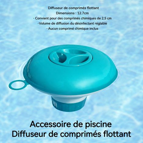 Doseur chimique flottant pour piscine 58210 12,5 cm bleu ciel 58210 12.5 cm bleu 12 kg – Livraison gratuite