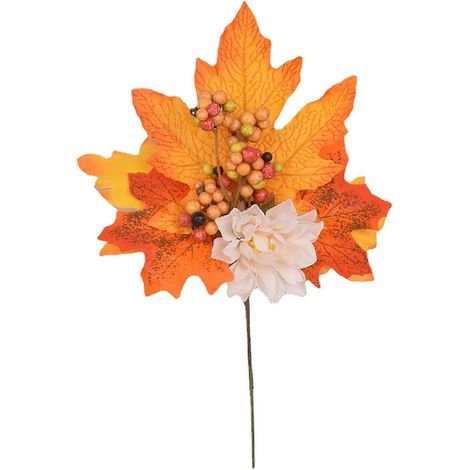 Décorations de Noël, accessoires à brancher pour Halloween, feuille d'érable artificielle, citrouille, décoration de festival Q (1/2)