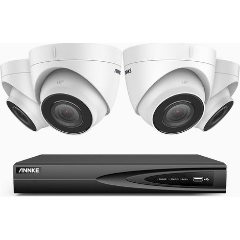 ANNKE Sistema di sicurezza PoE 3K a 4 canali, 4 telecamere, kit di videosorveglianza per esterni con visione notturna (1/5)