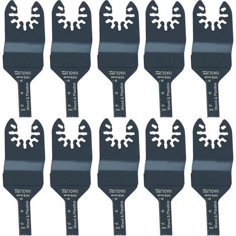 Packs de 10 lames de scie Outil oscillant Accessoires pour Multimaster Power Tools comme Fein, Dremel, Bosch, Makita, Dewalt, Black & Decker (1/2)