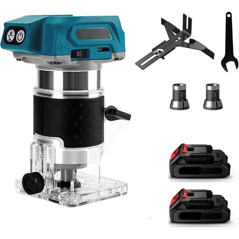 Makita – routeur à bois sans balais, Machine électrique à main, outil de menuiserie, coupe du bois pour batterie 18V-2 piles (1/5)