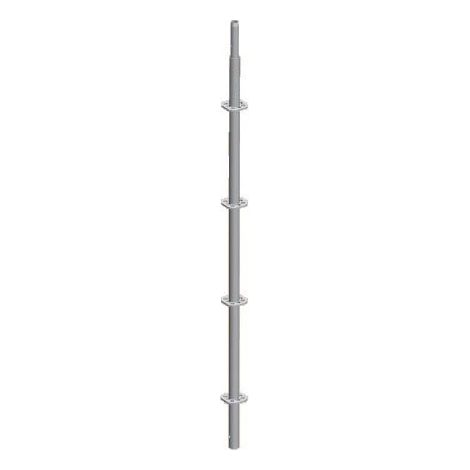 Altrad – Montant vertical 2m Multivit+ 2 – Accessoire échafaudage en acier galvanisé – Résistance 2250 daN – Connexion autobloquante