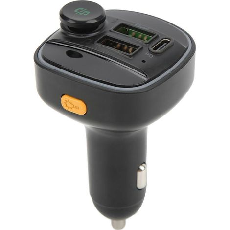 Émetteur FM Bluetooth sans fil, lecteur MP3, double chargeur USB Type C, appels mains libres, 7 Co (1/4)