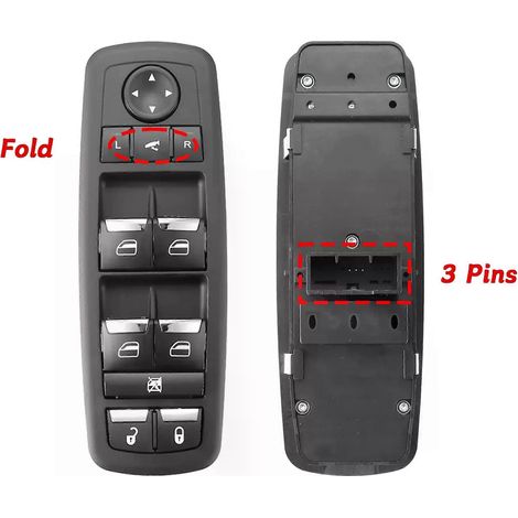 Einzigartiger elektrischer Fensterheber-Hauptschalterknopf 670010305 für Maserati Ghibli Quattroporte 2013 2014 2015 2016 2017 2018, 670097037 (1/5)