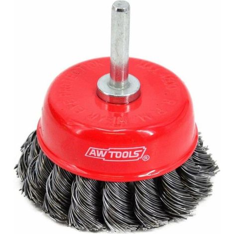 Cepillo copa awtools cup brush alambre acero 65 mm 12500 rpm