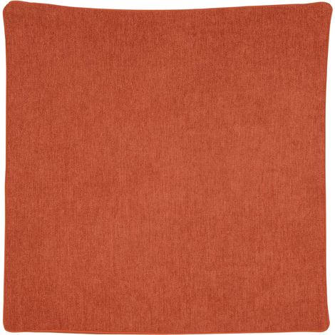 Housse de coussin passepoilée - Effet velours Terracotta 60x60 cm