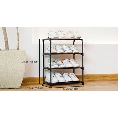 Etagere Chaussure, Empilable Meuble Chaussure en Métal, Petite Étagère à Chaussures 3 Niveaux, Rangement Chaussures pour 6 Paires pour Entrée, Couloir, Chambre à Coucher (1/3)