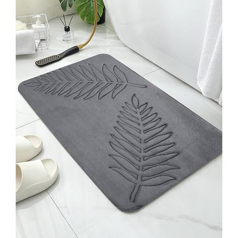 Memory Foam Bath Mat, Thickened Bathroom Mat, Absorbent Shower Mat, Soft and Comfortable Memory Foam (1/4)