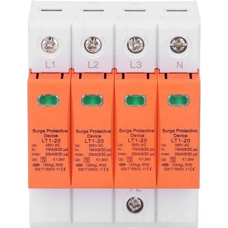 Dispositif de protection contre les surtensions 385VAC 10-20KA 4P basse tension (1/5)
