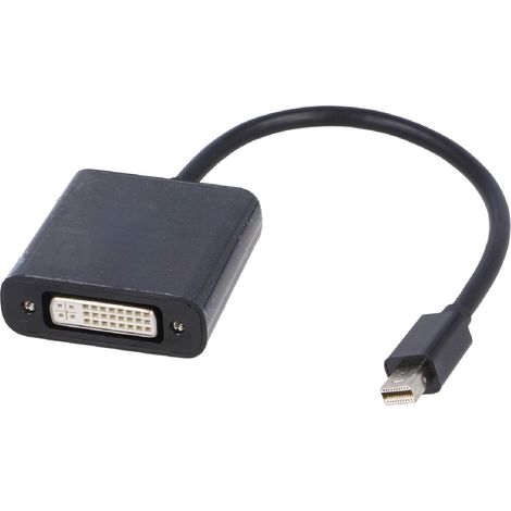 Adaptateur DVI-I femelle vers mini DisplayPort male 0.15m noir