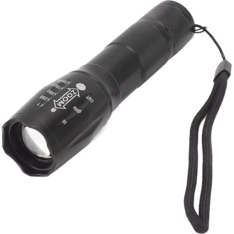Lampe torche LED étanche, rechargeable et portable, idéale pour promener son chien, voyager ou faire de la randonnée. (1/5)