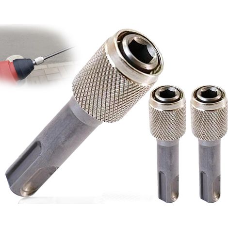 Lot de 2 adaptateurs SDS Plus, porte-embout à tige hexagonale, convertisseur de porte-foret, porte-embout, pour perceuse à percussion, marteau, embouts, tarière, projets de décoration (1/5)