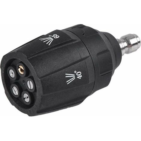 BDD Ugello a turbina rotante 3600PSI Ugello rotante ad alta pressione Ugello per idropulitrice ad alta pressione da 1/4 di pollice 5 in 1 Ugello a connessione rapida a più gradi per la pulizia dell'au