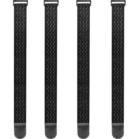 Sangle Élastique - Fermoirs Auto-Adhésifs - Attaches Câbles Auto-Adhésives - Longueur Étirée 1,5× - 25 mm × 3 m - 10 Pièces (1/5)