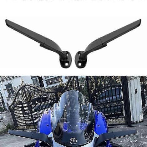 Rétroviseur de moto modifié avec aileron de vent, réglable et pivotant, accessoire moto pour YAMAHA YZF R6 R1 R25 R3 R125 R15 maxpower (1/4)