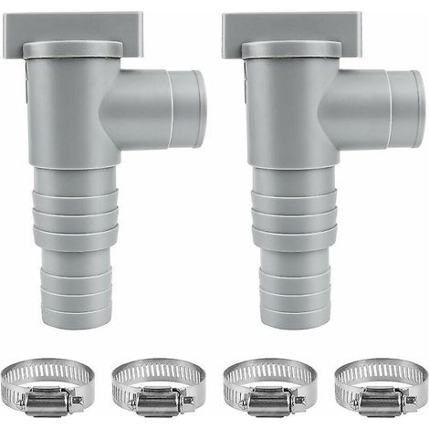 2 Pcs Vanne D'arrt Piscine 32mm Vanne D'entretien Pour Piscine Avec 4 Colliers De Serrage Accessoires D'entretien Pour Piscine Hors Sol (1/5)