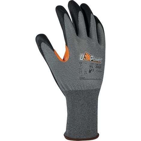 U-Power Atlas Guanti Lavoro Nylon HPPE Antitaglio C Grigio 7/S