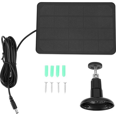 Ortviai Panneau Solaire 4 W 5 V Noir IP65 Étanche pour Alimentation de Ventilateurs, Lampes et Caméras de Sécurité (1/5)