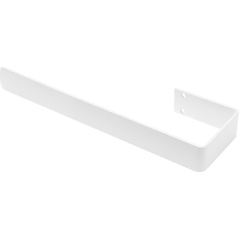 LuxeBath Portasciugamani da 38 cm, Portasalviette per Bagno da Muro, in Acciaio, Bianco, Facile da Montare a Parete, Design Moderno, Porta asciugamani da Cucina, Supporto a Parete per Asciugamani (1/4)