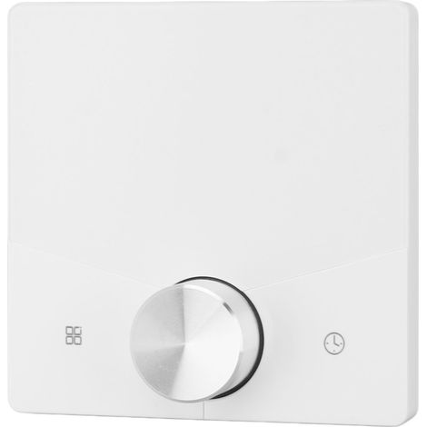 Thermostat intelligent programmable en ABS noir, avec écran tactile LCD couleur et Wi-Fi, pour la maison (blanc). (1/5)