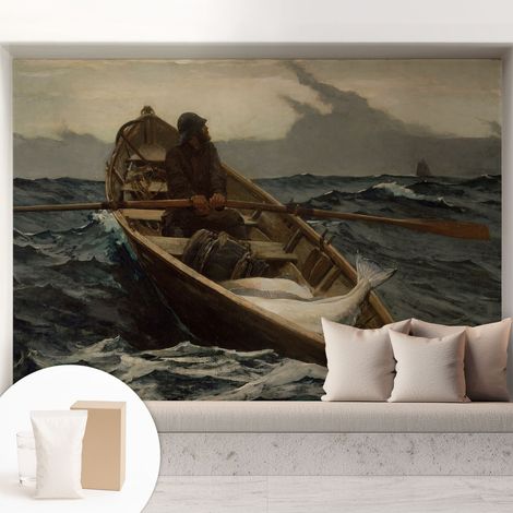 Tapete Vliestapete mit Kleber - trendige Wanddeko - elegant Fototapete für Wohnzimmer - Schlafzimmer Fischer auf dem Meer 208x146 cm (1/5)