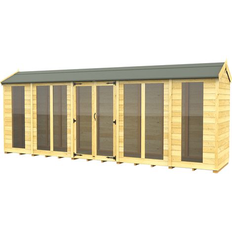 18 x 4 Apex Summer House (Full Height Window)