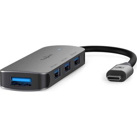 Nedis USB-Hub / 1x USB-C™ / 4x USB A Female / 4-Port port(s) / USB 3.2 Gen 1 / Stromversorgung über USB / 5 Gbps