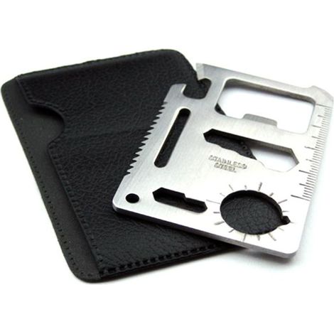 11 in 1 Survival Credit Card Tool Beer Opener Fits Perfect in Your Wallet Gifts for Him