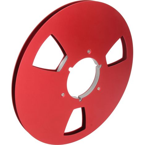 Bobine de bande magnétique 10 pouces 1/4 pouce, bobine ouverte, 3 trous de résistance au vent, bobine vide pour enregistrement, rouge