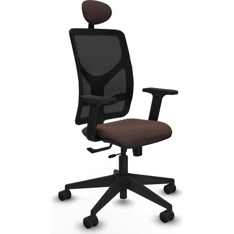 Chaise de bureau piqueras y crespo cuir synthétique marron foncé (1/2)
