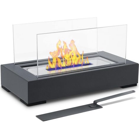 Cheminée de Table,Cheminée au Bioéthanol avec Brûleur en Acier Inoxydable,ne Combustion Plus Longu,pour Intérieur et Extérieur,Idéal pour Balcon,Terrasse,Appartement,Jardin