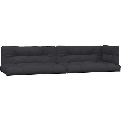Maison Exclusive - Palettenkissen 5-tlg. Schwarz Stoff