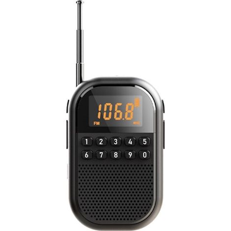 Ein Taschenradio mit FM/AM-Empfang, großem LCD-Bildschirm, Radioempfänger, Lautsprecher, TF-Kartensteckplatz und Musikplayer, speziell für Senioren entwickelt.