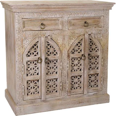 Recibidor de madera acabado artesanal 90x45x90h cm (1/5)