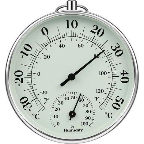 Thermomètre d'intérieur et d'extérieur 10 cm avec thermomètre d'humidité à l'intérieur et à l'extérieur Température de l'air pour moniteur climatisation Humidity Thermomètre Gauge (1/5)