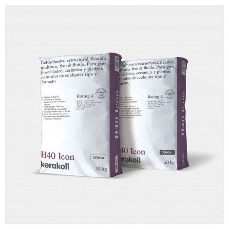 KERAKOLL K76371 H40 ICON Gel Adhesivo Saco 20 kg Gris - ref: K76371