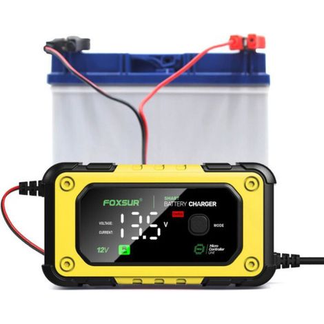 Mainteneur de Chargeur de Batterie Intelligent 12V/24V Protections Multiples de Réparation pour Voiture, Camion/AGM/Gel/Wet/SLA,ja (1/4)