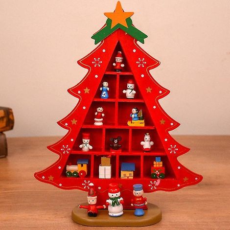 Décorations de Noël en bois, sapin de Noël, accessoires de fenêtre. (1/5)