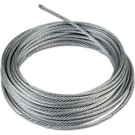 Câble Métallique 10 m - 8 mm -Tendeur en Acier Avec Gaine PVC - Pour Corde à Linge (1/5)