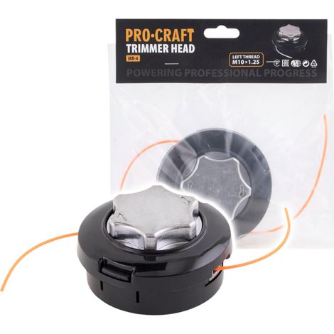 Cabezal de hilo Procraft MR-4 con base de aluminio, 2,4 mm x 2,5 m, M10 x 1,25 (1/5)