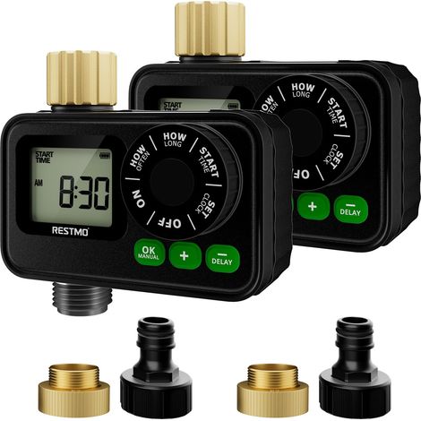 2PCS Programmateur arrosage numérique 1 Zone pour arrosage de Jardin (1/5)