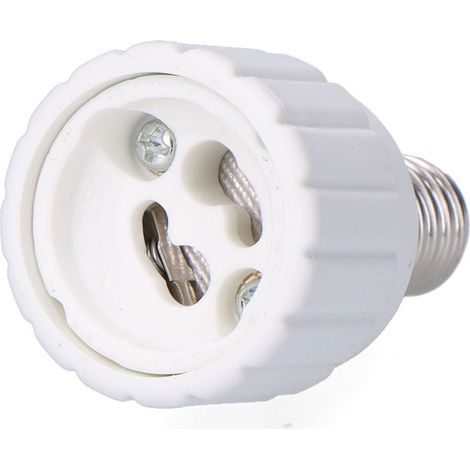 Convertidor de e14 a gu10, 2 a 230 v, blanco, ø33 x 56 mm (retractilado)